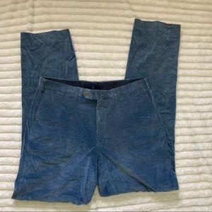 Ermenegildo Zegna Cashco Corduroy Pants Size 34 Blue